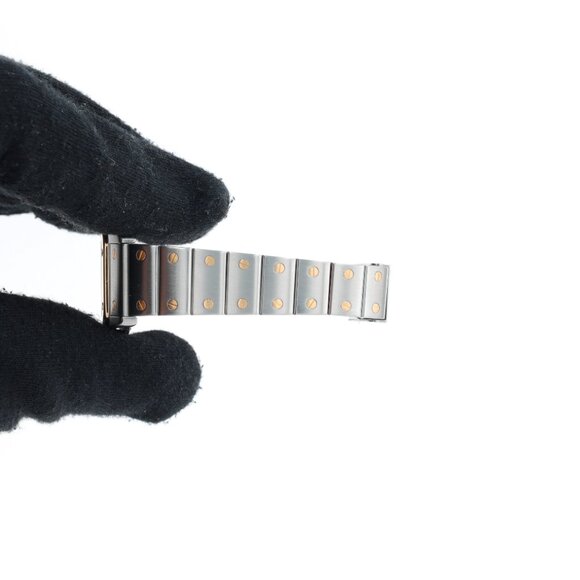 Cartier Santos 1057930 24mm Dirty White Roman Numeral Dial Fixed Bezel Santos - Picture 2 of 10